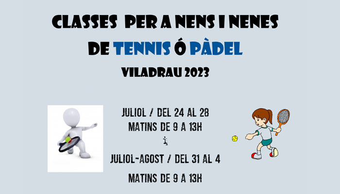 Viladrau Classes de Pàdel i Tennis per nens/es 2023