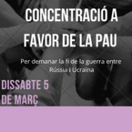 Viladrau Concentració a favor de la pau a Ucraïna