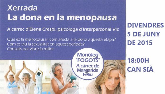 Xerrada · La Dona en la Menopausa, Viladrau