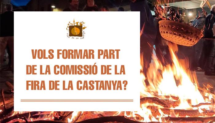 Vols formar part de la comissió de la Fira de la Castanya 2026?
