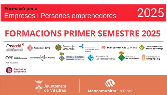 Nova programació de Formació per a Empreses i Emprenadors 2025 (1er semestre)