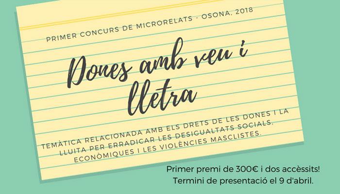 Viladrau Concurs de microrelats "Dones amb veu i lletra"