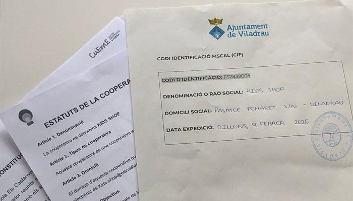 Cooperativa escolar a l’Ajuntament de Viladrau