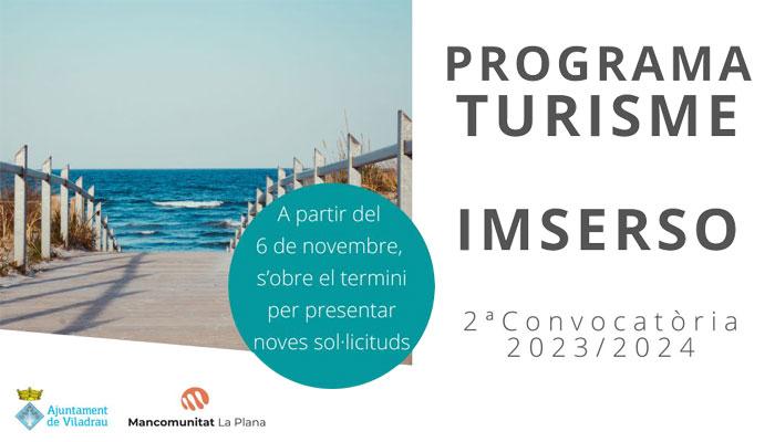 Segona convocatòria del programa Imserso 2023-2024