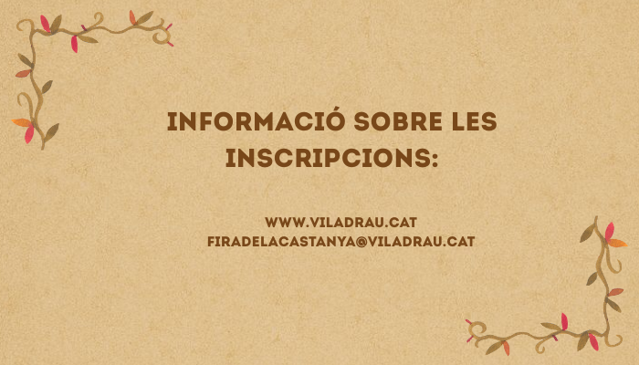 Vols participar la 30a Fira de la Castanya 2025 de Viladrau?