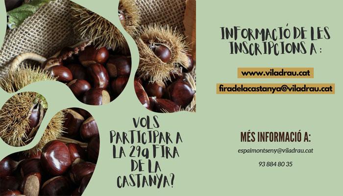 Vols participar la 29a Fira de la Castanya 2024 de Viladrau?