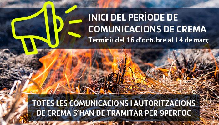 Inici del període de comunicacions per a activitats amb risc d