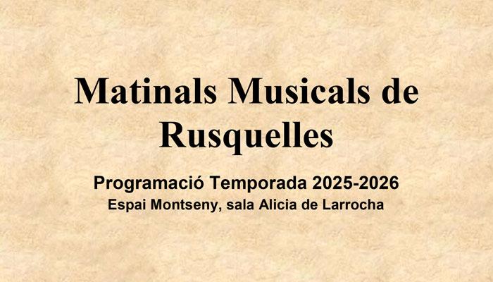 Viladrau Nova temporada del Matinals Musicals de Rusquelles 2025-2026