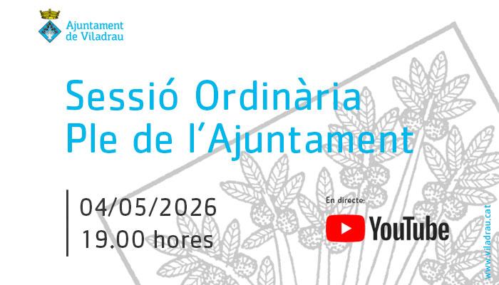 Convocatòria de la sessió ordinària del ple de l