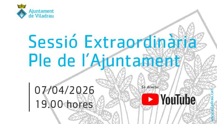 Convocatòria de la sessió extraordinària del ple de l
