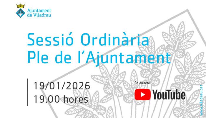 Convocatòria de la sessió ordinària del ple de l