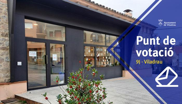 Viladrau Punt de votació per les Eleccions al Parlament Europeu del 9 de juny de 2024