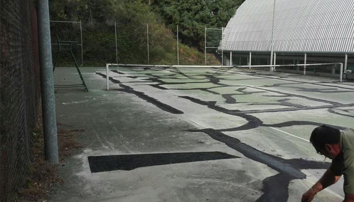 Remodelació de la pista de tennis