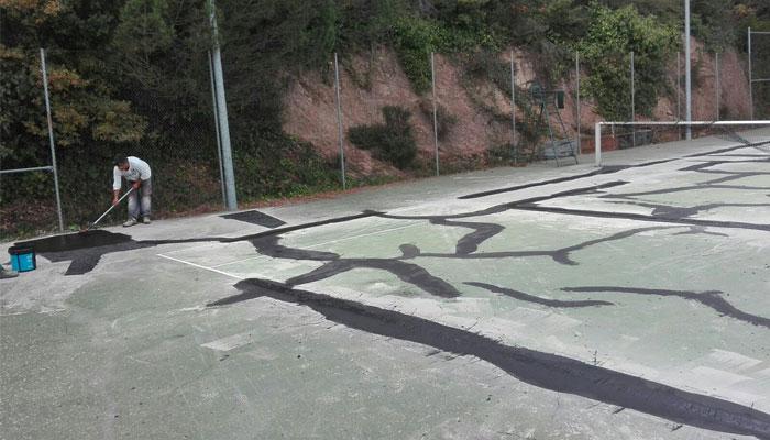 Remodelació de la pista de tennis