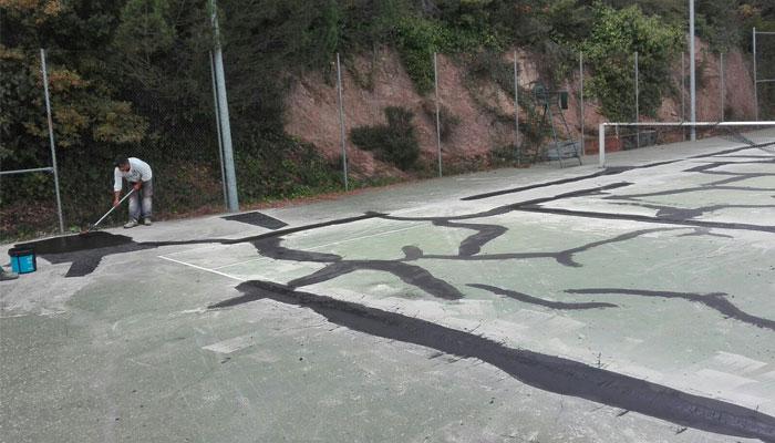 Remodelació de la pista de tennis