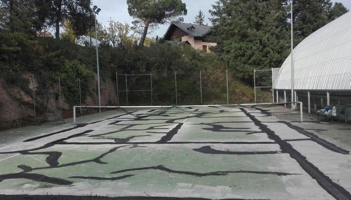 Remodelació de la pista de tennis