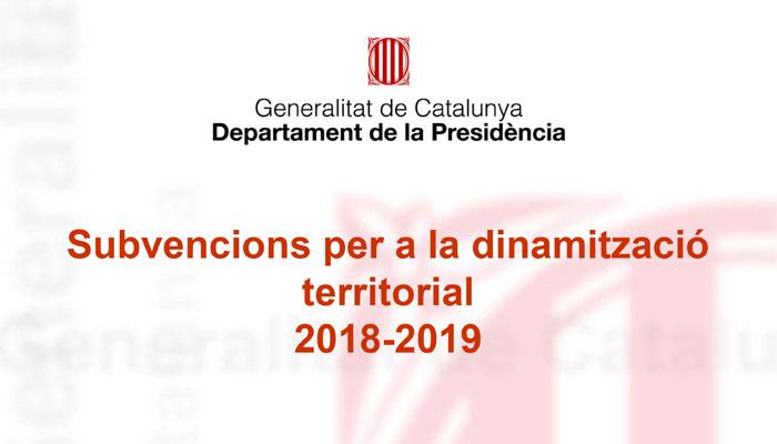 L’Ajuntament de Viladrau ha resultat beneficiària de la subvenció per a la dinamització territorial per als anys 2018 i 2019