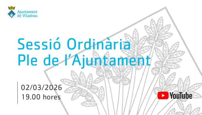 Convocatòria de la sessió ordinària del ple de l