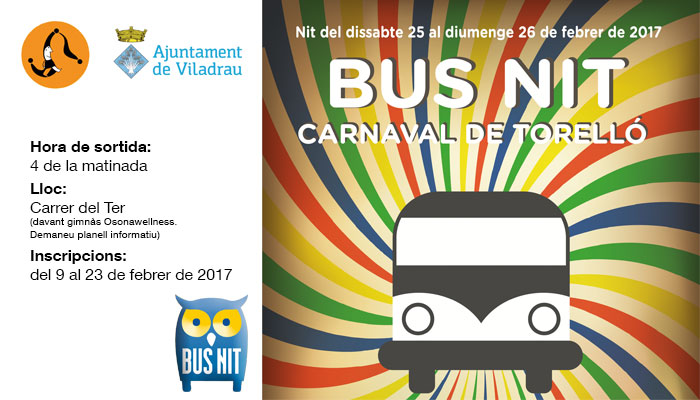 Viladrau Bus nit Carnaval de Torelló 2017
