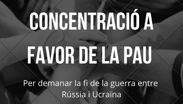 Viladrau Concentració a favor de la pau a Ucraïna