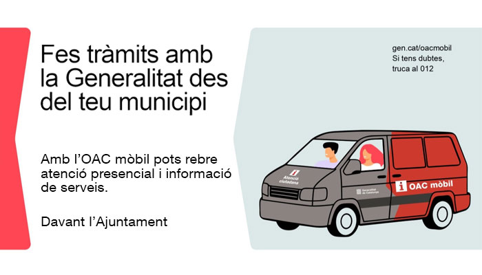 Visita de l'Oficina d'Atenció Ciutadana (OAC) mòbil de la Generalitat de Catalunya