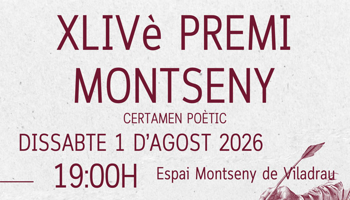 Viladrau XLIVè Premi Montseny - Certamen Poètic