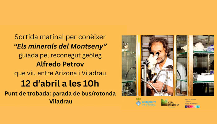 Viladrau Sortida matinal per conèixer "Els minerals del Montseny"